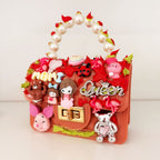 Handtasche mit Perlengriff Cream Gel